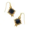 Kendra Scott Cass Vintage Gold Drop Earrings In Black Banded Agate -Earrings Bracelets Elegant Shop kendra scott cass drop earrings vintage gold black banded agate 00