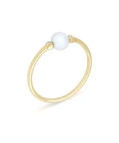 Kendra Scott Cathleen 14k Yellow Gold Band Ring In Pearl -Earrings Bracelets Elegant Shop kendra scott cathleen band ring 14k gold pearl 01 lg