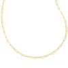 Kendra Scott Courtney Paperclip Necklace In Gold