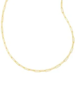 Kendra Scott Courtney Paperclip Necklace In Gold