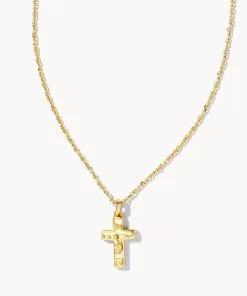 Kendra Scott Cross Pendant Necklace In Gold
