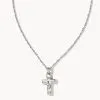 Kendra Scott Cross Pendant Necklace In Silver