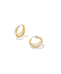 Kendra Scott Dana Small Hoop Earrings In Mixed Metal