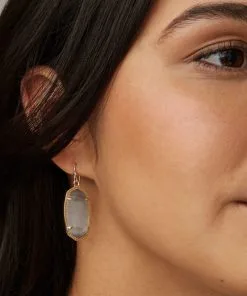 Kendra Scott Dani Silver Drop Earrings In Ocean Kyocera Opal -Earrings Bracelets Elegant Shop kendra scott dani earring gold slate 01 lg