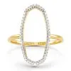 Kendra Scott Dani 14k Yellow Gold Open Ring In White Diamond -Earrings Bracelets Elegant Shop kendra scott dani open ring 14k yellow gold white diamond lg
