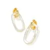 Kendra Scott Danielle Gold Convertible Link Earrings In Ivory Mother-of-Pearl -Earrings Bracelets Elegant Shop kendra scott danielle link earrings gold ivory mother of pearl 00