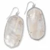 Kendra Scott Danielle Silver Drop Earrings In Ivory Mother-of-Pearl