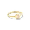 Kendra Scott Davie 18k Gold Vermeil Band Ring In Rainbow Moonstone