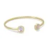 Kendra Scott Davie Gold Cuff Bracelet In Dichroic Glass -Earrings Bracelets Elegant Shop kendra scott davie cuff bracelet gold dichroic glass 00 lg