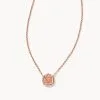 Kendra Scott Davie Rose Gold Pendant Necklace In Rose Gold Drusy 2 Kendra Scott Davie Rose Gold Pendant Necklace In Rose Gold Drusy -Earrings Bracelets Elegant Shop kendra scott davie pendant necklace rose gold rose gold drusy 01 lg