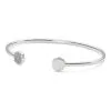 Kendra Scott Davis Sterling Silver Cuff Bracelet In White Diamond -Earrings Bracelets Elegant Shop kendra scott davis bracelet silver white diamond 00 lg
