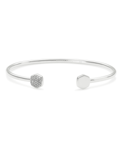 Kendra Scott Davis Sterling Silver Cuff Bracelet In White Diamond 8 Kendra Scott Davis Sterling Silver Cuff Bracelet In White Diamond -Earrings Bracelets Elegant Shop kendra scott davis bracelet silver white diamond 02 lg