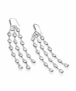 Kendra Scott Daya Statement Earrings In Silver -Earrings Bracelets Elegant Shop kendra scott daya earrings silver white cz 01 lg