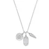 Kendra Scott Dira Silver Convertible Coin Charm Necklace In Slate Cats Eye Glass -Earrings Bracelets Elegant Shop kendra scott dira coin charm necklace rhodium slate cats eye glass 00 lg