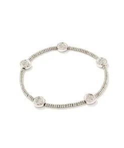 Kendra Scott Dira Coin Stretch Bracelet In Silver