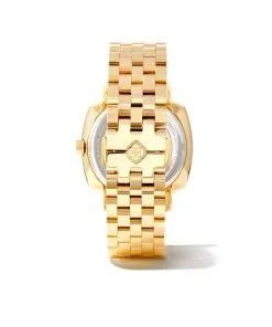 Kendra Scott 20th Anniversary Dira Gold Diamond 38mm Watch In Ivory Mother-of-Pearl -Earrings Bracelets Elegant Shop kendra scott dira diamond 38mm watch gold ivory mother of pearl diamonds 01