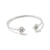 Kendra Scott Dira Stone Silver Cuff Bracelet In Ivory Mix