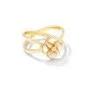 Kendra Scott Dira Stone Gold Double Band Ring In Ivory Mix