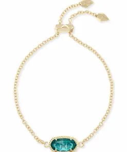 Kendra Scott Elaina Adjustable Chain Bracelet In London Blue