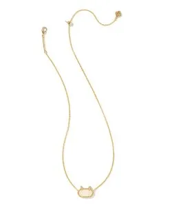 Kendra Scott Elisa Gold Cat Pendant Necklace In Iridescent Drusy -Earrings Bracelets Elegant Shop kendra scott elisa cat pendant necklace gold iridescent drusy 01