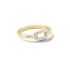 Kendra Scott Elisa 14k Yellow Gold Interlocking Band Ring In White Diamond