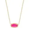 Kendra Scott Elisa Gold Pendant Necklace In Azalea Illusion