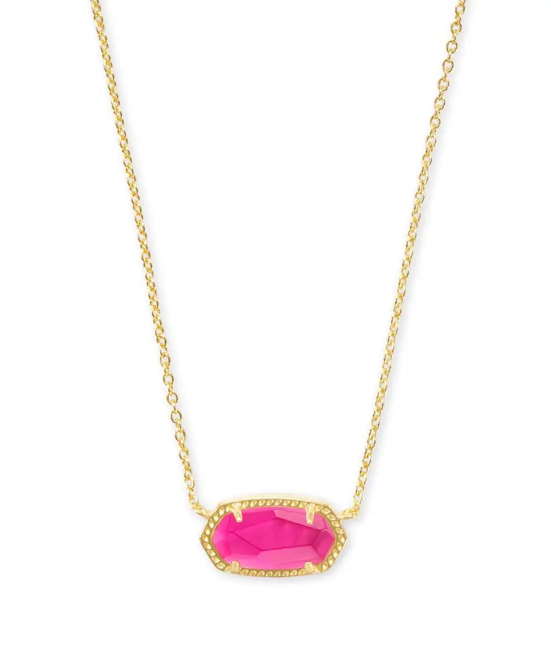 Kendra Scott Elisa Gold Pendant Necklace In Azalea Illusion 3 Kendra Scott Elisa Gold Pendant Necklace In Azalea Illusion