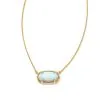Kendra Scott Elisa 18k Gold Vermeil Pendant Necklace In White Sterling Opal -Earrings Bracelets Elegant Shop kendra scott elisa pendant necklace 18k yellow gold vermeil white sterling opal 00