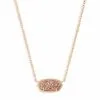 Kendra Scott Elisa Rose Gold Pendant Necklace In Rose Gold Drusy -Earrings Bracelets Elegant Shop kendra scott elisa rose gold pendant necklace in rose gold drusy 00 default lg