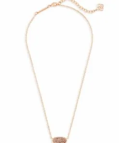 Kendra Scott Elisa Rose Gold Pendant Necklace In Rose Gold Drusy -Earrings Bracelets Elegant Shop kendra scott elisa rose gold pendant necklace in rose gold drusy 01 default lg