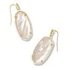 Kendra Scott Elle Gold Enamel Framed Drop Earrings In Ivory Mix -Earrings Bracelets Elegant Shop kendra scott elle enamel framed drop earrings gold ivory mix 00