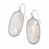 Kendra Scott Elle Silver Drop Earrings In Ivory Mother-Of-Pearl -Earrings Bracelets Elegant Shop kendra scott elle silver drop earrings in ivory pearl 00 default lg