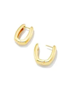 Kendra Scott Ellen Wide Huggie Earrings In 18k Gold Vermeil -Earrings Bracelets Elegant Shop kendra scott ellen wide huggie earrings 18k yellow gold vermeil 01