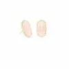 Kendra Scott Ellie Gold Stud Earrings In Rose Quartz -Earrings Bracelets Elegant Shop kendra scott ellie gold stud earrings in rose quartz 00 default lg