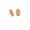 Kendra Scott Ellie Rose Gold Stud Earrings In Rose Gold Drusy