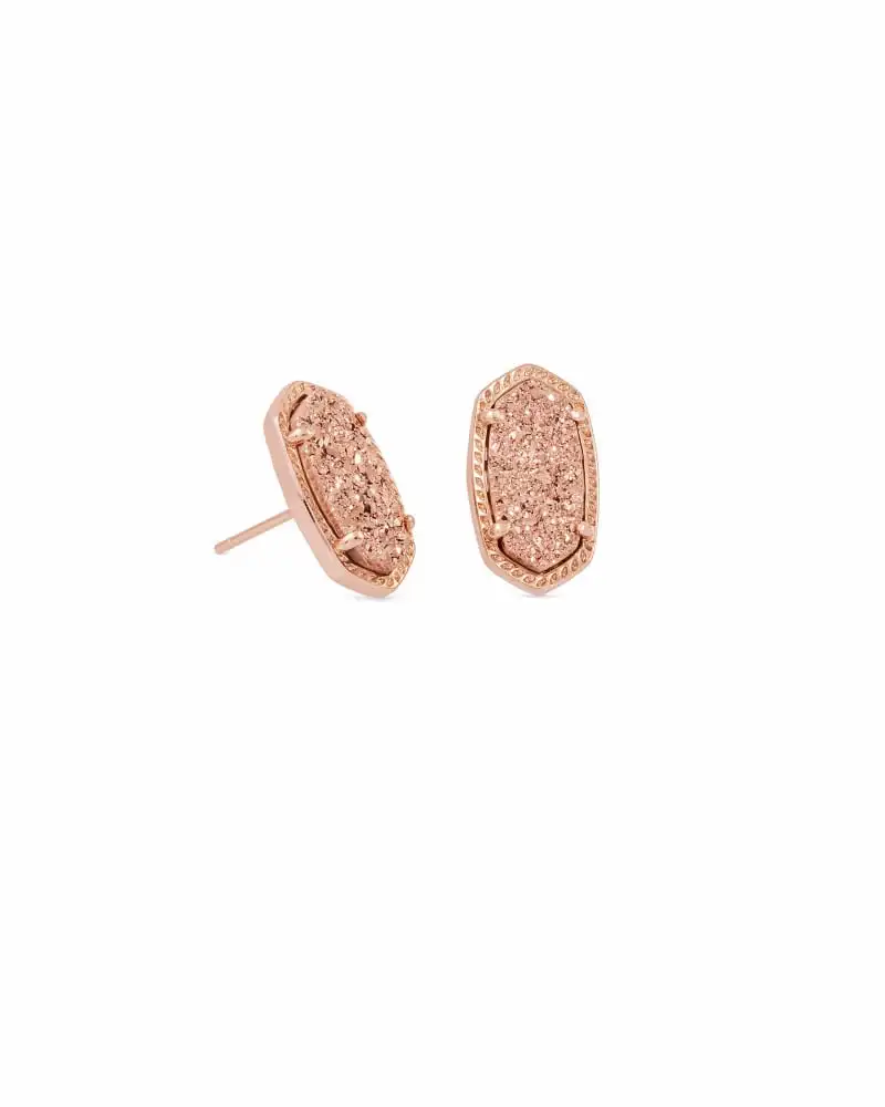 Kendra Scott Ellie Rose Gold Stud Earrings In Rose Gold Drusy 3 Kendra Scott Ellie Rose Gold Stud Earrings In Rose Gold Drusy