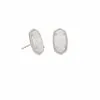 Kendra Scott Ellie Silver Stud Earrings In Iridescent Drusy