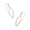 Kendra Scott Elongated Abbie Open Frame Earrings In Silver