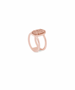 Kendra Scott Elyse Rose Gold Ring In Rose Gold Drusy -Earrings Bracelets Elegant Shop kendra scott elyse rose gold band ring in rose gold drusy 01 default lg