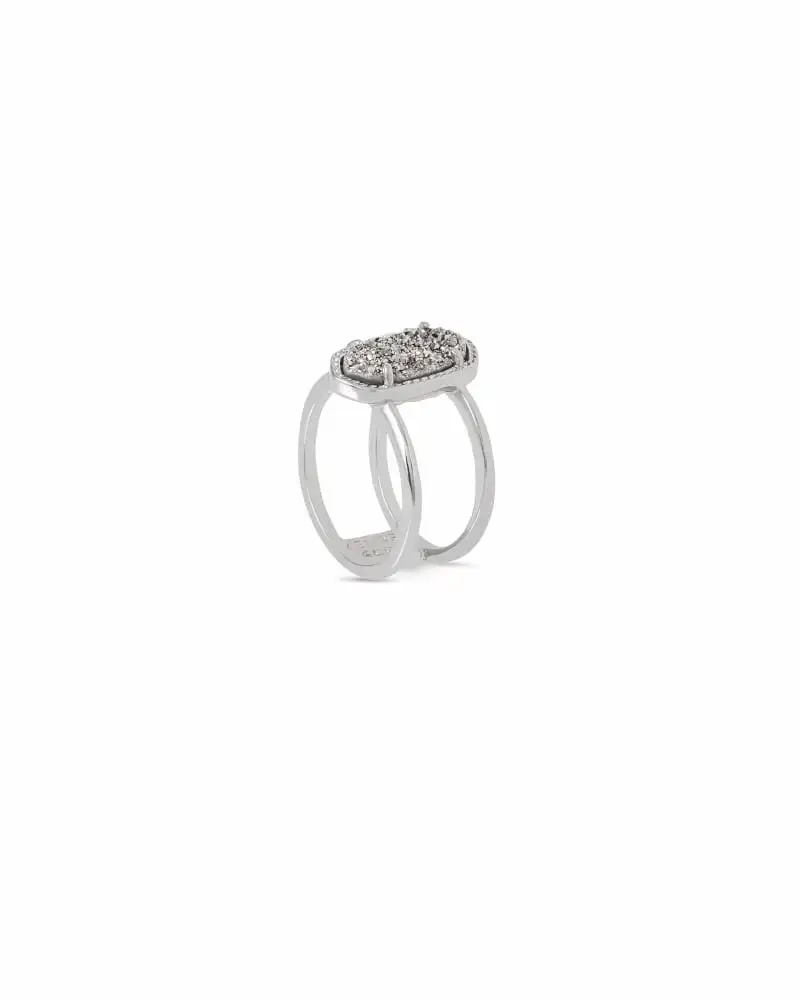 Kendra Scott Elyse Silver Ring In Platinum Drusy 5 Kendra Scott Elyse Silver Ring In Platinum Drusy - Image 3