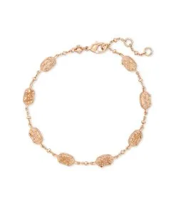 Kendra Scott Emilie Rose Gold Chain Bracelet In Sand Drusy