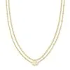 Kendra Scott Emilie Gold Multi Strand Necklace In Iridescent Drusy