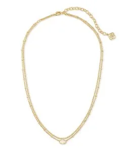 Kendra Scott Emilie Gold Multi Strand Necklace In Iridescent Drusy -Earrings Bracelets Elegant Shop kendra scott emilie multi strand necklace gold iridescent drusy 01 lg