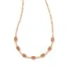 Kendra Scott Emilie Rose Gold Strand Necklace In Sand Drusy
