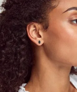Kendra Scott Emilie Gold Stud Earrings In Iridescent Drusy -Earrings Bracelets Elegant Shop kendra scott emilie stud earring gold black obsidian 03 lg