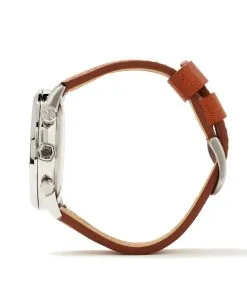 Kendra Scott Evans Stainless Steel 44mm Field Watch In Ivory -Earrings Bracelets Elegant Shop kendra scott evans 44mm field watch chestnut brown leather ivory stainless steel 02