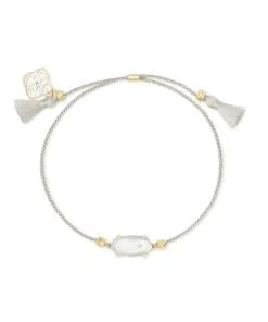 Kendra Scott Everlyne Silver Cord Friendship Bracelet In Ivory Mother-of-Pearl