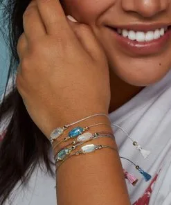 Kendra Scott Everlyne Yellow Cord Friendship Bracelet In Dichroic Glass -Earrings Bracelets Elegant Shop kendra scott everlyne friendship bracelet philanthropy og lg 1