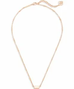 Kendra Scott Fern Pendant Necklace In Rose Gold -Earrings Bracelets Elegant Shop kendra scott fern rose gold pendant necklace 01 default lg