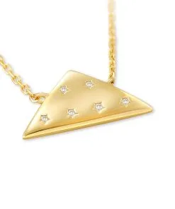 Kendra Scott Folds Of Honor 14k Gold Pendant Necklace In White Diamond -Earrings Bracelets Elegant Shop kendra scott fine folds of honor necklace 18k gold wt diamond 02 lg